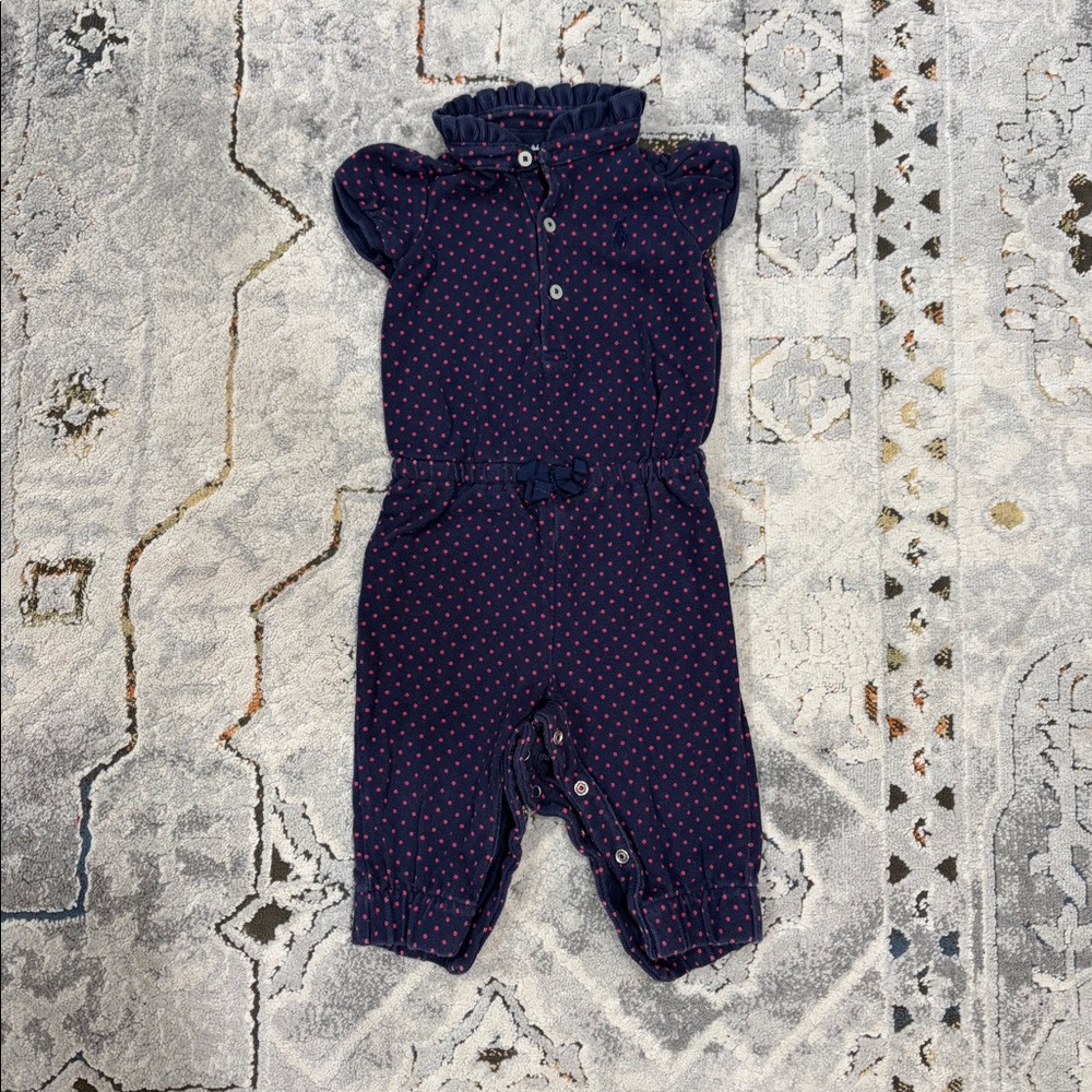 Ralph Lauren polka dot romper, 6 months